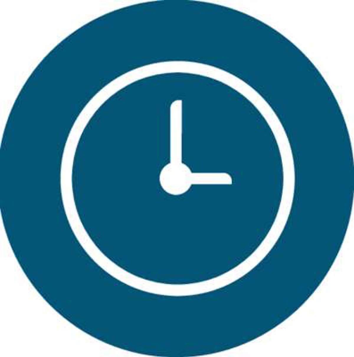 Clock icon blue