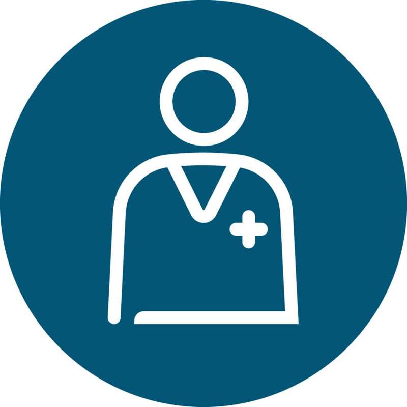 Nurse Care giver icon blue