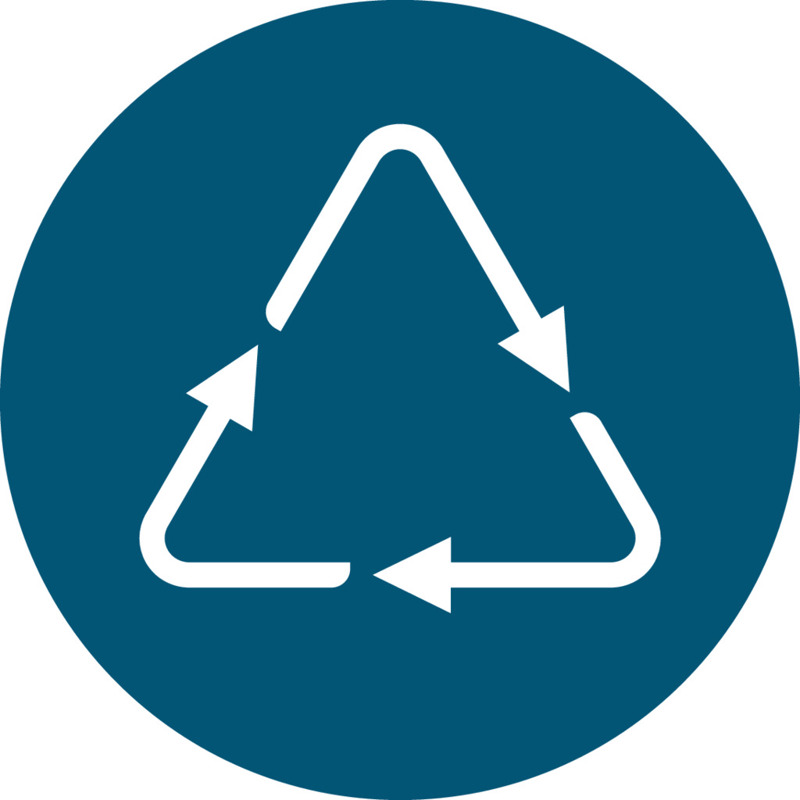 Recycling icon pearl