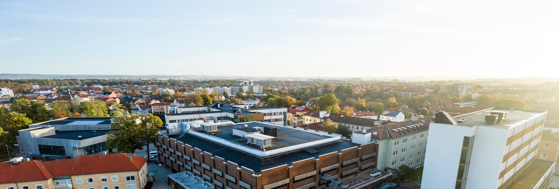 Drone shot Swedish hospital (2)